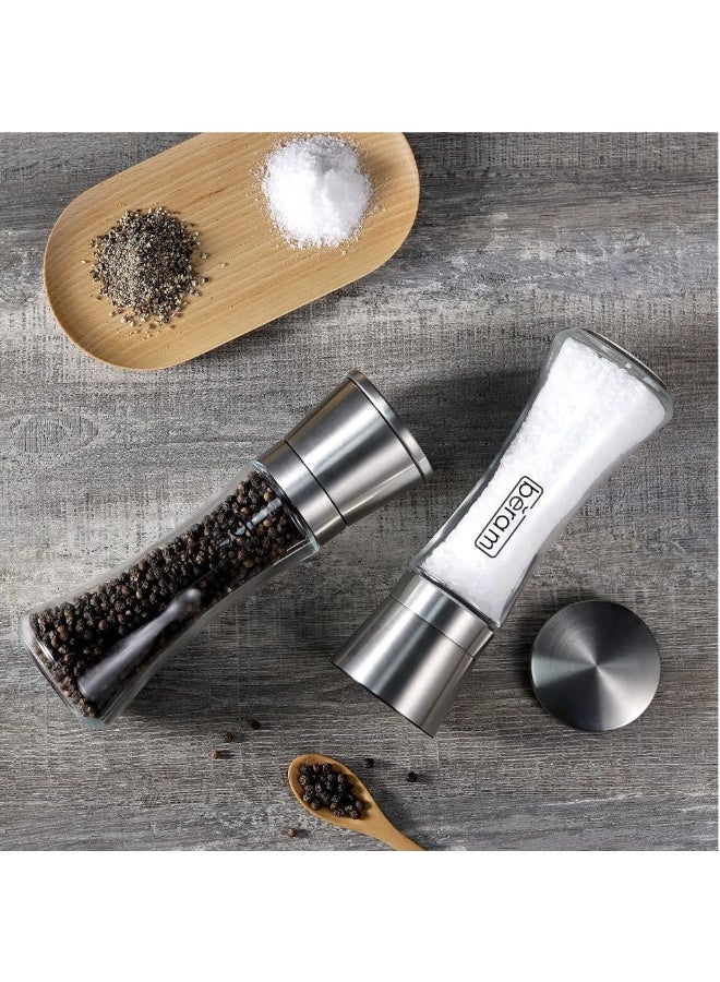 BERAM Salt and Pepper Shaker Set Stainless Steel Spice Dispenser for Kitchen Cooking Dining Table BBQ Camping Seasoning Bottles for Salt Pepper Herbs Fine Spices Easy Fill Non-Clog Shakers - Image 3