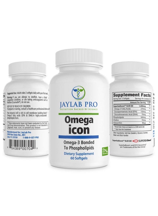 JAYLAB PRO مكمل زيت كريل أوميغا آيكون أنتاركتيك سوبر با Boost المرتبط بالفوسفوليبيد أوميغا 3 مكملات أستازانتين تدعم صحة القلب 1000 ملغ 100% قابل للتتبع من البحر إلى الرف - Image 4