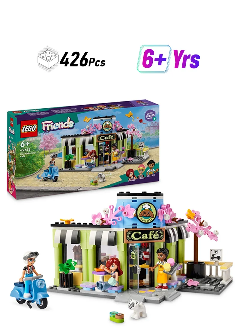 ليغو Friends Heartlake City Café Toy For Kids, Bakery Building Set, Birthday Gift Idea For Girls And Boys Aged 6 Years And Over With 3 Mini-Dolls And A Dog Figure (426 Pieces) 42618