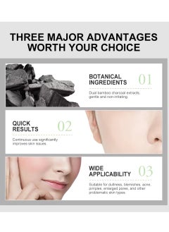 AuQuest Bamboo Charcoal Serum Bamboo Charcoal Serum Control Oil and Detoxify Reduce Acne Blackheads Brightens Skin Improve Oily Skin Issues Bamboo Charcoal Oil Serum Bamboo Charcoal Acne Face Oil 32ml  - Image 4