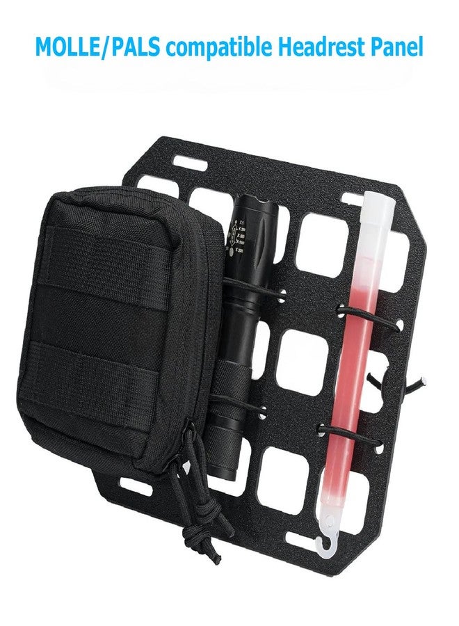 HZEL Car Headrest Organizer Rigid MOLLE Panel, Tactical Vehicle Seat Back Gear Rack EDC Pouch Tool, Modular Backpack Insert Panel for Truck Equipment Mount, Universal Automotive Accessories - Image 4