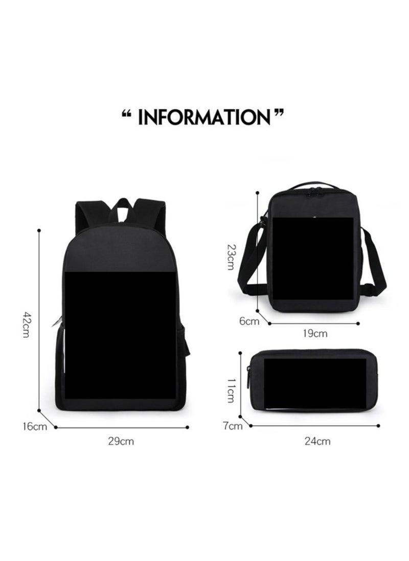 Generic - Cartoon anime backpack for primary and secondary school students, large capacity casual lightweight backpack, cartoon shoulder bag, pencil case, pencil case, and pencil case - Image 1