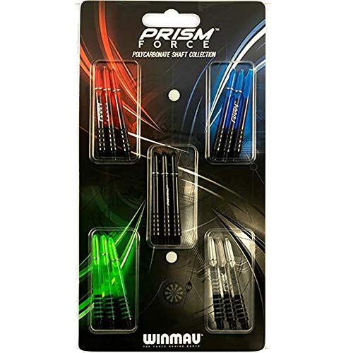 Winmau Prism Force Dart Shafts, Force Grip Zone Stems, Medium 48mm, Mixed Colors (5 Sets) - Image 5