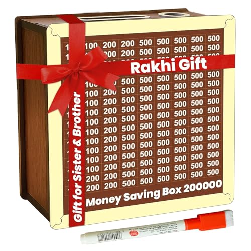 Uzox Money Saving Box for Adult 100000,Piggy Bank,Money Bank,gullak for Adults,gulak,Money Saving Box for Adult,Saving Box 100000,Money Box,gullak for Adults,Wooden Money Saving Box (New Wooden) - Image 5
