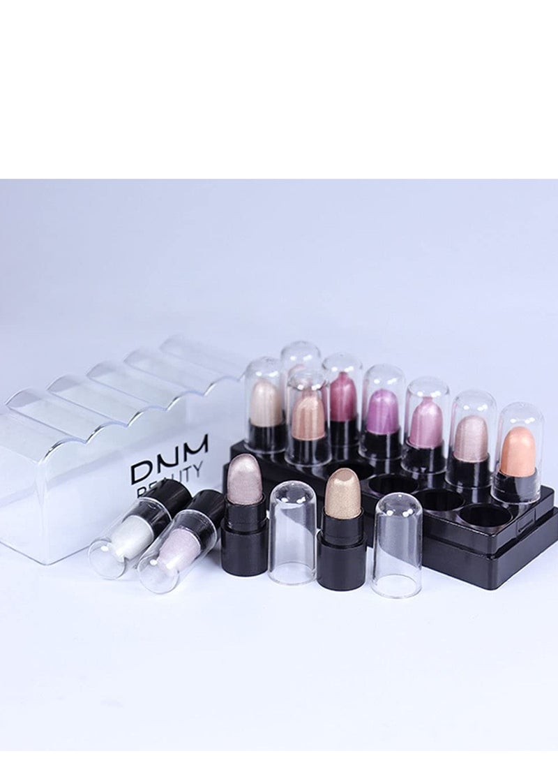 DNM - 12 Colors Glitter Gradient Eyeshadow 03 Pencil Set Long Lasting Shimmer Waterproof Non-Smudge Eyeshadow Pencil Set DNM Set - Image 1