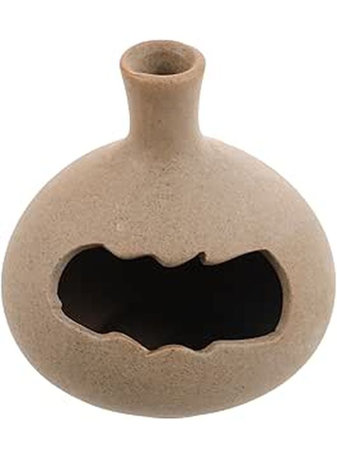 Handmade Ceramic Incense Holder Bowl with Terracotta Tray for Smudge Sticks Home Fragrance Decor - Image 1