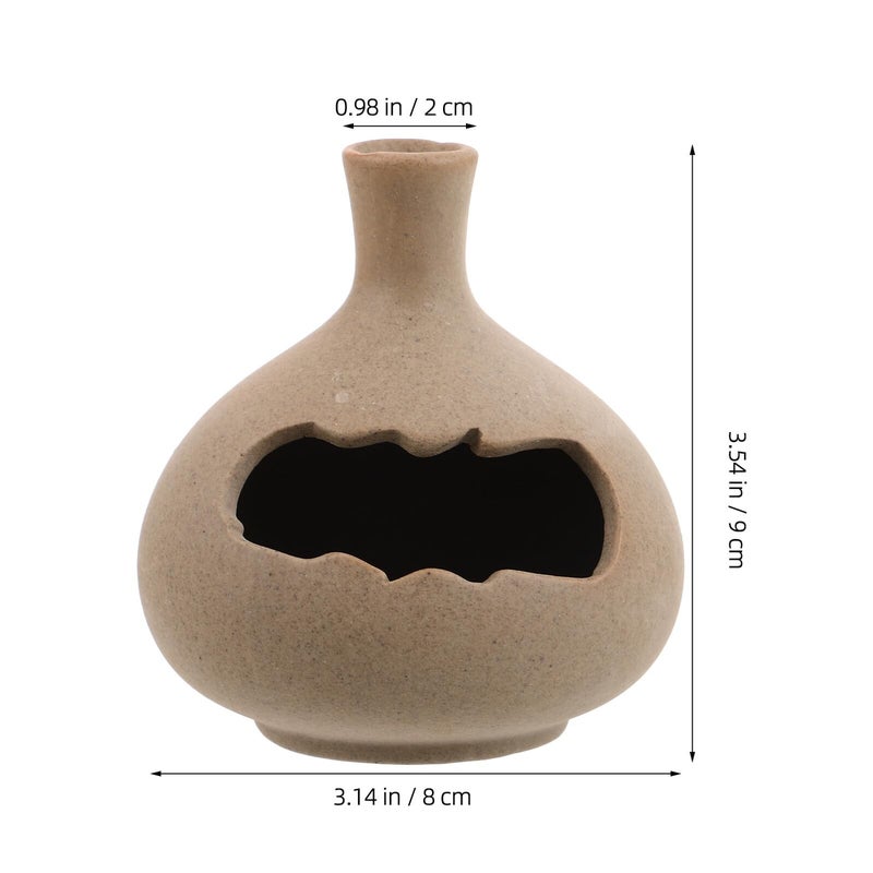 Handmade Ceramic Incense Holder Bowl with Terracotta Tray for Smudge Sticks Home Fragrance Decor - Image 3