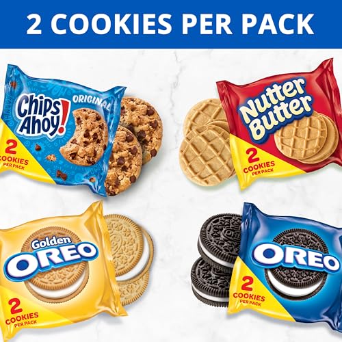 Nabisco OREO Original, OREO Golden, CHIPS AHOY! & Nutter Butter Cookie Snacks Variety Pack, Christmas Cookies Stocking Stuffers, 56 Snack Packs (2 Cookies Per Pack) - Image 3