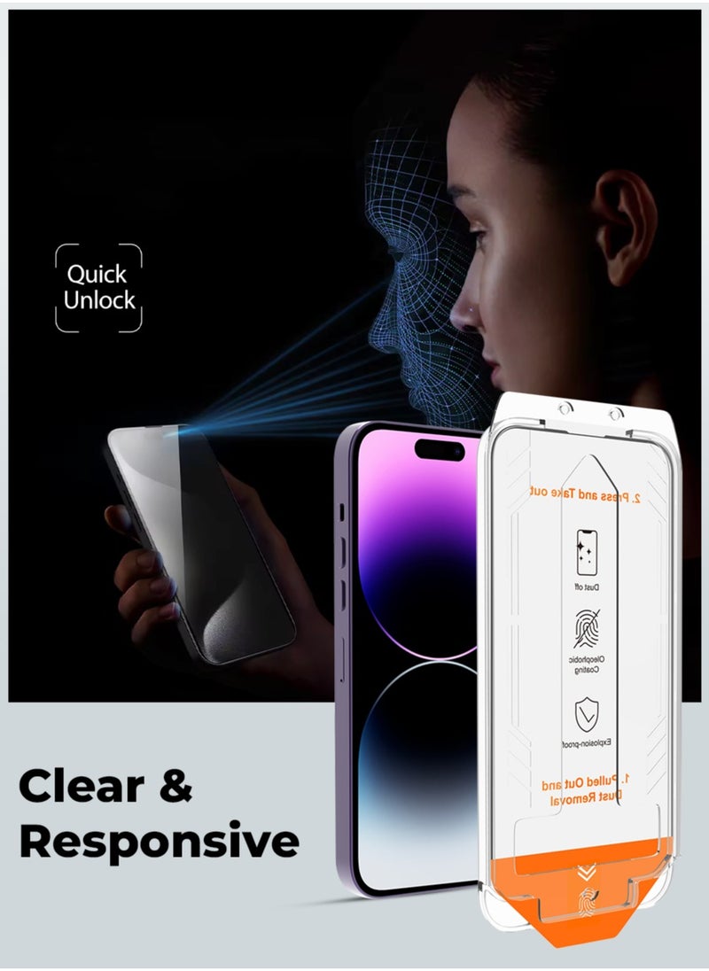 glassology Glassology Tempered Glass Screen Protector with Installer Kit for Apple iPhone 16 Pro Max: Bubble-Free, Easy Installation, High Durability, Ultra-Clear Transparency  - Image 3