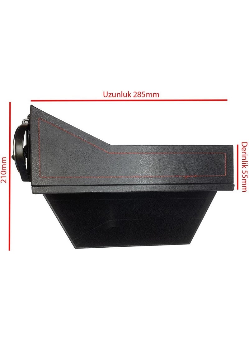 Techmaster Leather Covered Driver Seat Side Organizer Cup Holder for Vehicle Black  - Image 5