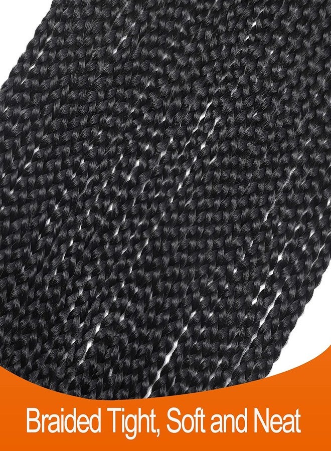 Chicmoi Box Braid Crochet Hair 24 Inch Crochet Braids 144 Strands Crochet Box Braids Pre Looped Crochet Hair Extension for Black Women Knotless Black Color Chicmoi (1B, 24 inch box braids 6 pack) - Image 4