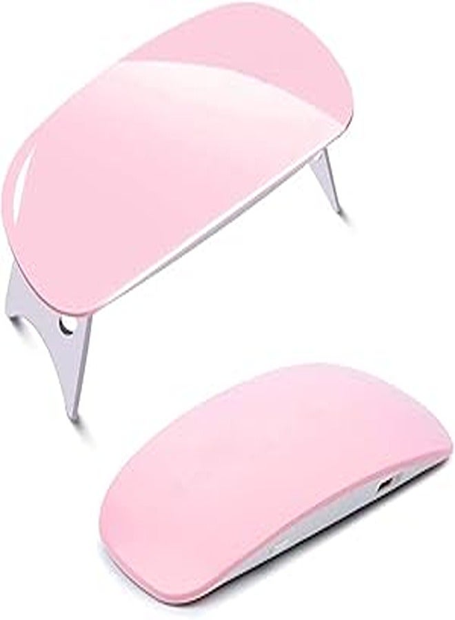 MSP Enterprises Nail Lamp Small Pocket Size Foldable Portable Nail Polish Dryer Lamp for Gel Based Nail Art Polish Curing (Multi-Color)