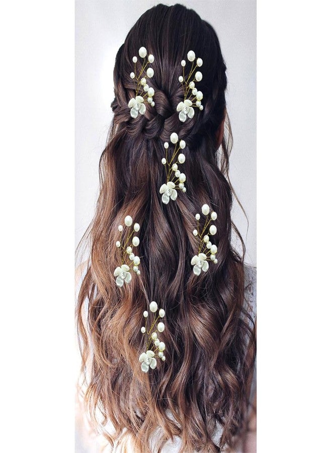 Ansh Attractive Artificial Metal Hair Pins | Floral with Big Stone & Pearls Clips/Juda Pins | Hair Accessories for Women & Girls (Combo Pack of 2371 & 2372) - Image 3
