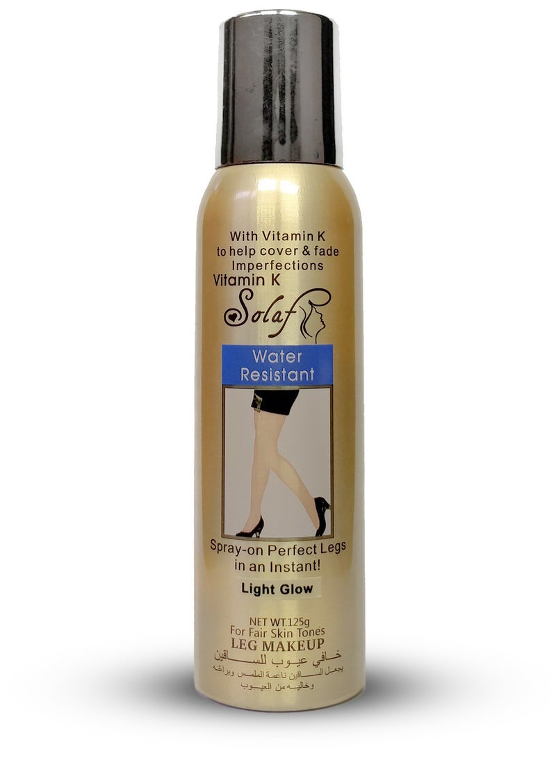 سولاف بخاخ خافي عيوب الساق مقاوم للماء مع فيتامين ك توهج فاتح، 125 جرام - Image 1