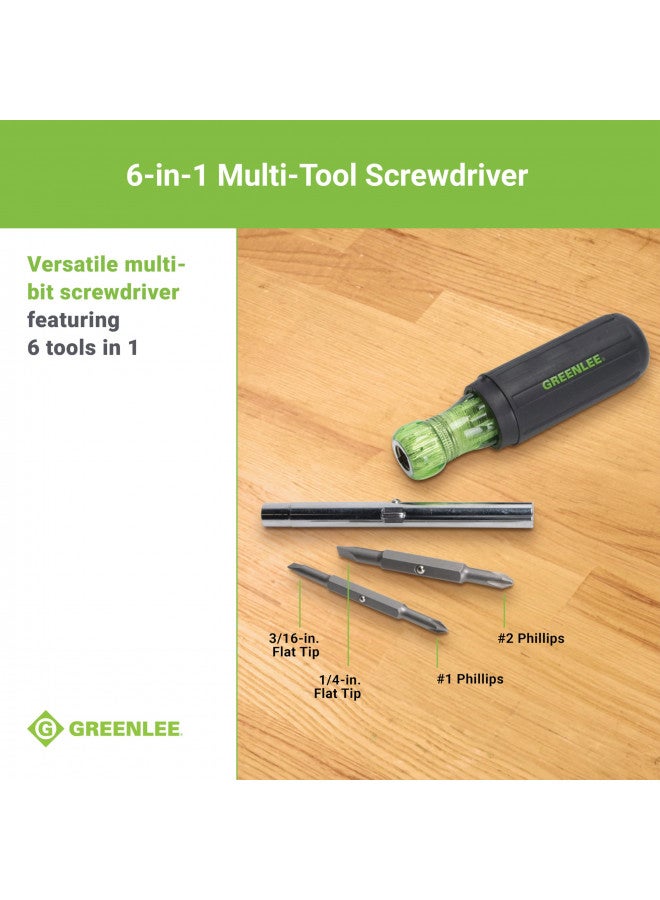 Greenlee أداة متعددة الاستخدامات 6 في 1 من جرينلي 0153-42C مع رأس مسطح، ورأس فيليبس، ورؤوس سداسية - Image 4