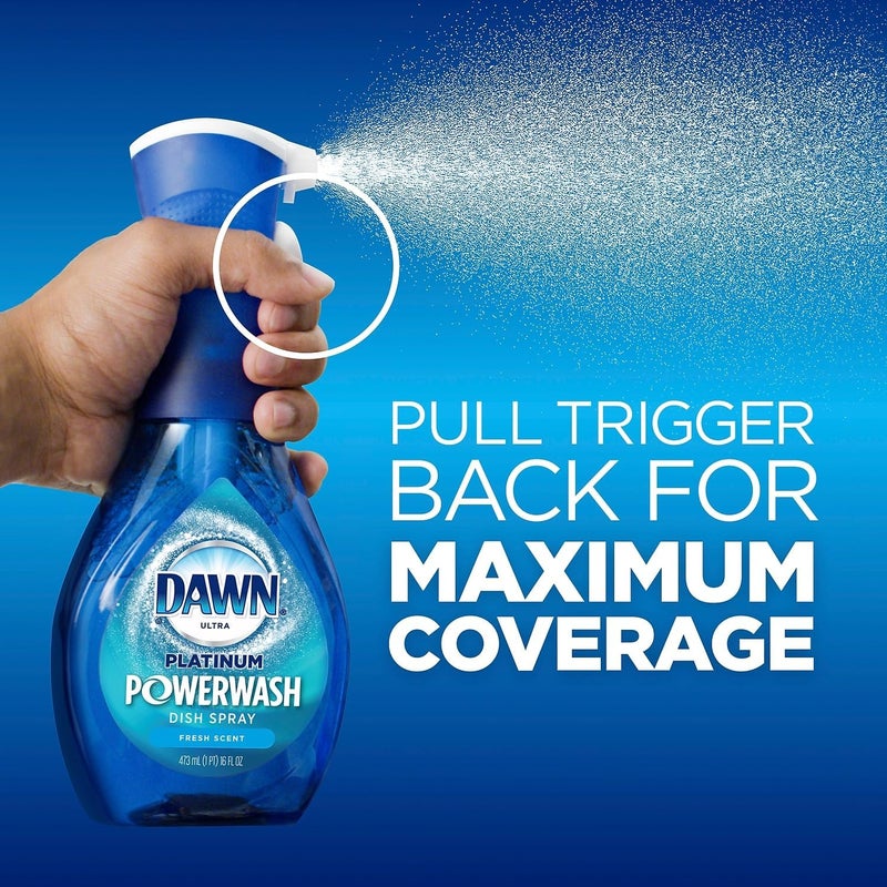 Dawn Ultra Platinum Powerwash Liquid Dish Soap, Fresh Scent, 16 oz. - Image 4