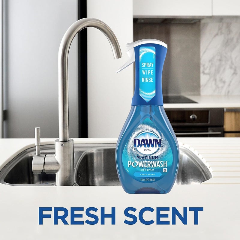 Dawn Ultra Platinum Powerwash Liquid Dish Soap, Fresh Scent, 16 oz. - Image 3