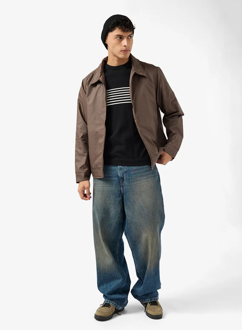 سفنتي فايف Harrington Zip Through Bomber Jacket