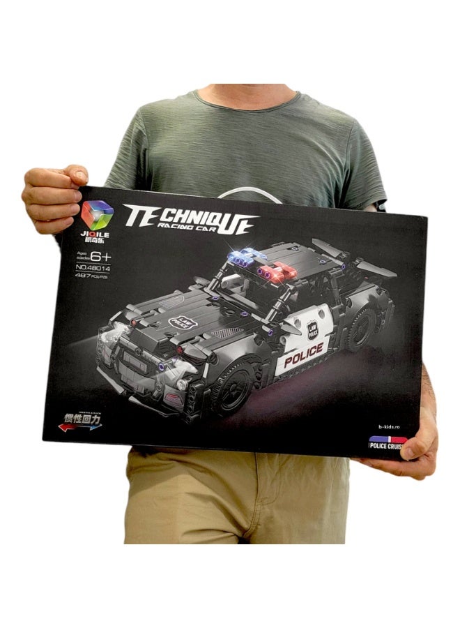 تكنيكس مجموعة مكعبات بناء سيارة الشرطة التعليمية للأطفال – 487 قطعة – تطوير الذكاء والإبداع - Image 2