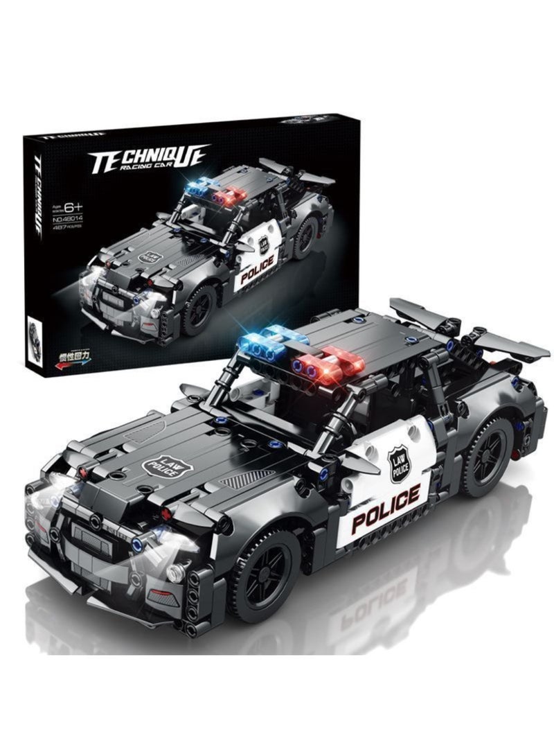 تكنيكس مجموعة مكعبات بناء سيارة الشرطة التعليمية للأطفال – 487 قطعة – تطوير الذكاء والإبداع - Image 1