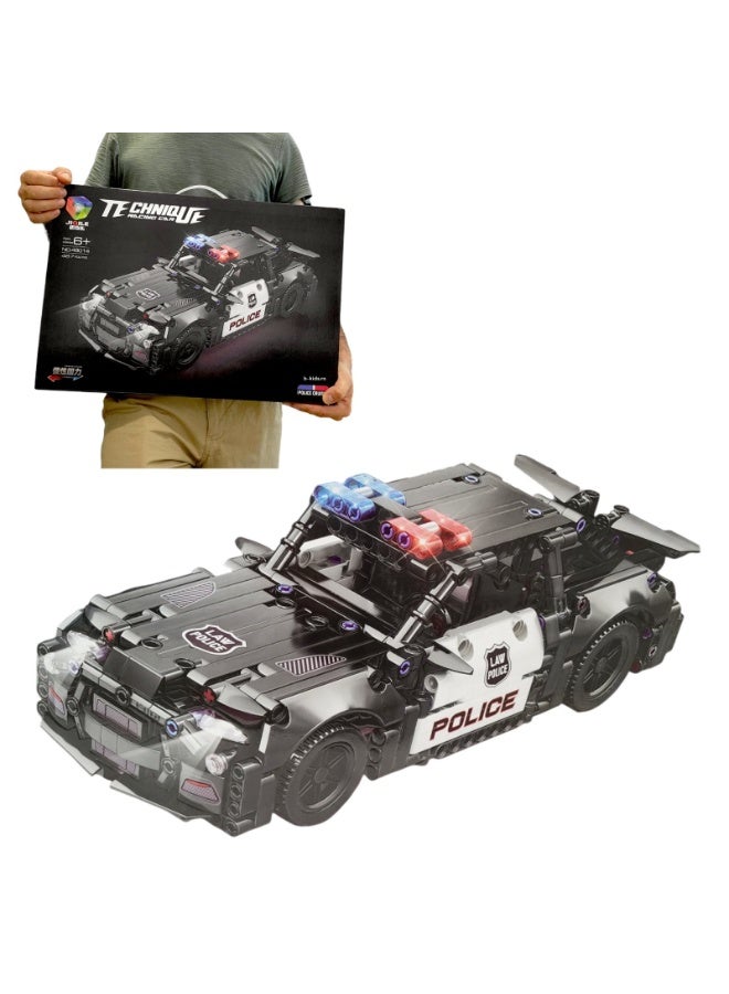 تكنيكس مجموعة مكعبات بناء سيارة الشرطة التعليمية للأطفال – 487 قطعة – تطوير الذكاء والإبداع - Image 5