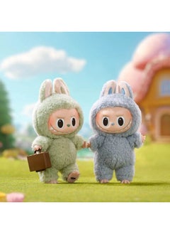 Generic Generation Popmartlabubu Gift Rab Cloth Vinyl Doll Coat Doll Keychain Trendy Play Blind Box-Color:Generation Apricot [1 Box]  - Image 2