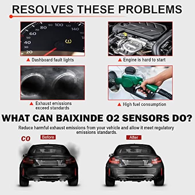 BAIXINDE O2 Sensor Downstream 2344380 22690En200 Oxygen Sensor Compatible With Nissan Sentra Altima 370Z Versa Murano Infiniti Fx35 G37 M37 M56 Qx70 - Image 5