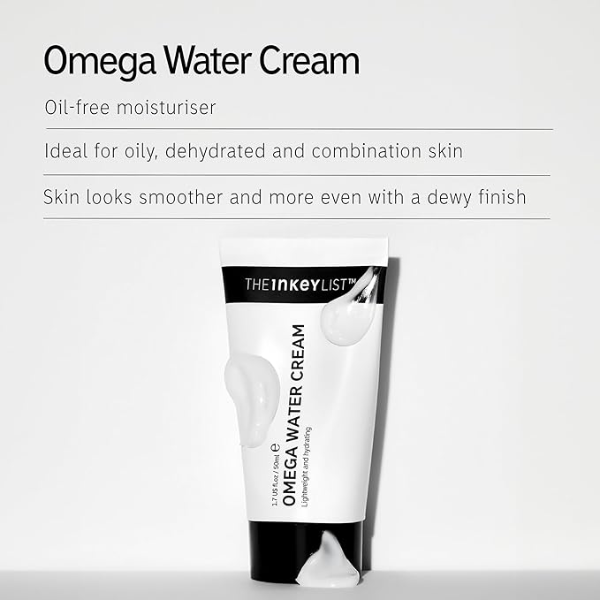 The INKEY List Omega Water Cream 50ml OilFree Face Moisturiser Lightweight Gel Vegan Friendly Skincare Suitable For Blemish Prone Skin - Image 2