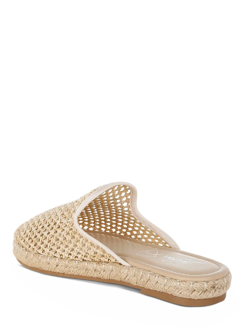 London Rag beige Raffia Espadrilles Mules in Beige for Women | Best Price UAE