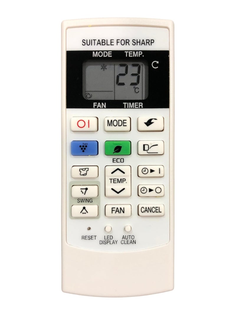 Upix AC Remote No. 156 (No Backlight), Compatible/Replacement for Sharp AC Remote Control (Exactly Same Remote Will Only Work) - Image 2