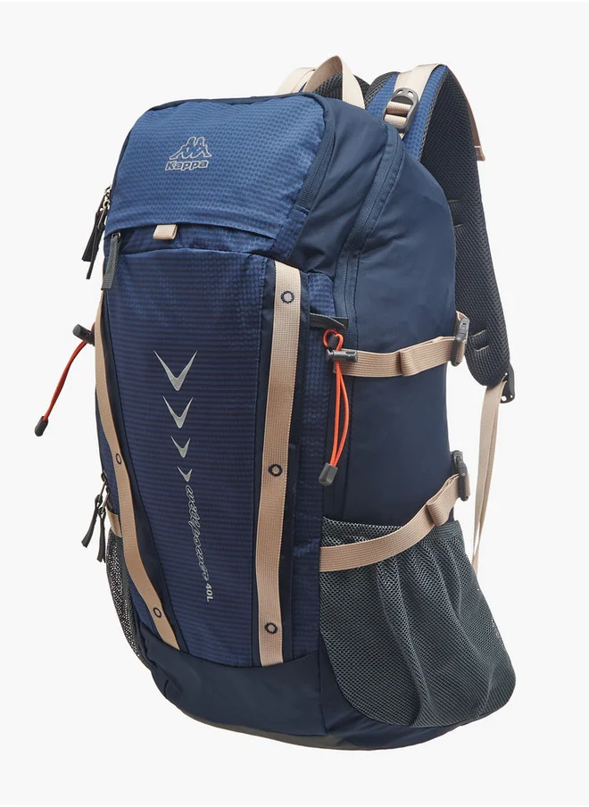 كابا Men's Logo Print Backpack with Zip Closure and Adjustable Strap - 34x54x16 cm