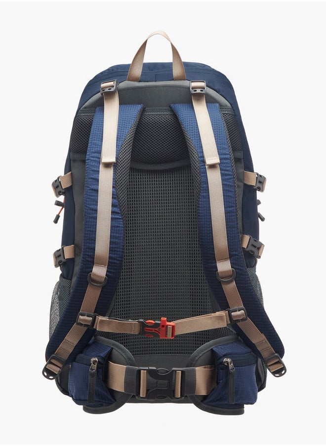 Kappa Men's Logo Print Backpack with Zip Closure and Adjustable Strap - 34x54x16 cm  - Image 3