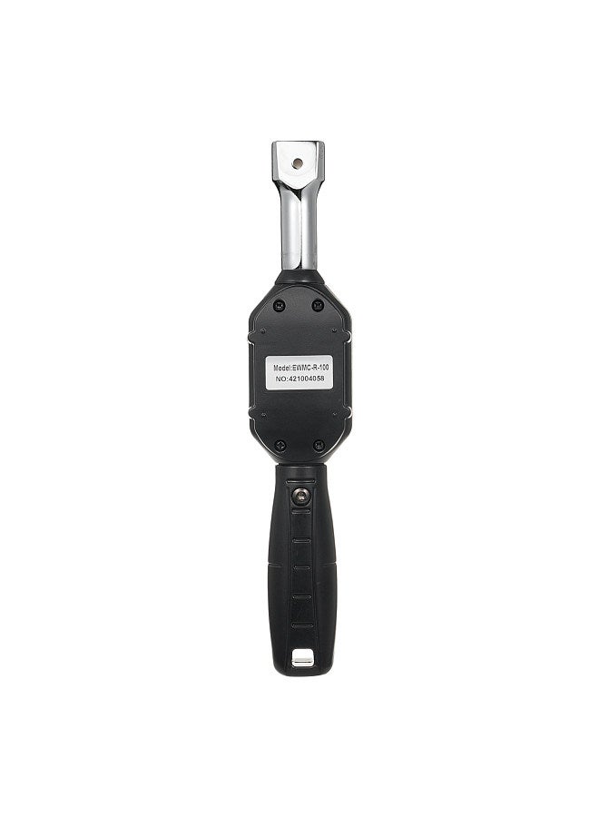 EWM-R-100 1/2'' Drive Mini Replaceable Head Digital Torque Wrench Handheld Portable Digital Torque Wrench Large Screen with Backlight Sound LED Alarm Real-time Peak Preset Mode