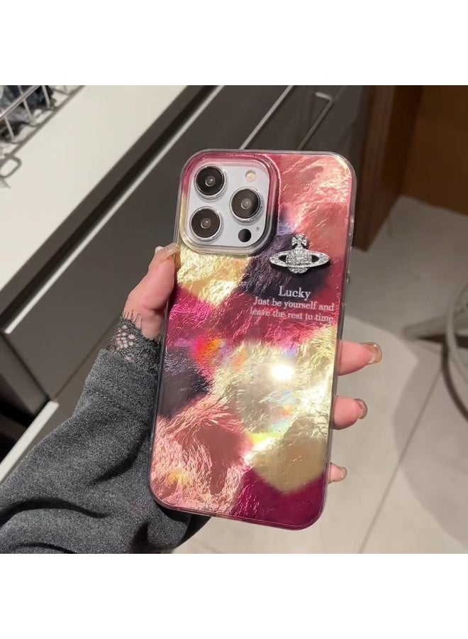 NIBEMINENT Protective TPU Case Cover For iPhone 15 Pro Max, Vortex Heart With Diamond Planet - Image 2