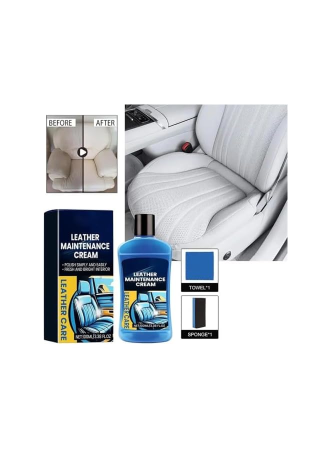 PROMASS منظف جلد السيارات من برومس، قابل للتحلل، آمن على الجلد النباتي الأسود والأبيض، منظف مقاعد السيارات، منظف تنجيد، منظف مقاعد جلد السيارات، تنظيف السيارات (2 قطعة) - Image 3