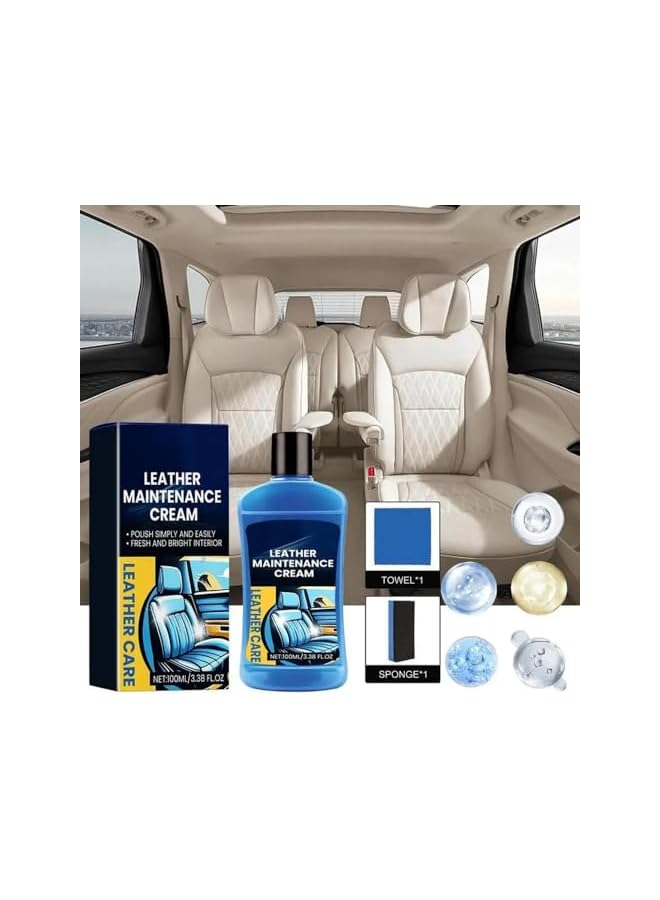 PROMASS منظف جلد السيارات من برومس، قابل للتحلل، آمن على الجلد النباتي الأسود والأبيض، منظف مقاعد السيارات، منظف تنجيد، منظف مقاعد جلد السيارات، تنظيف السيارات (2 قطعة) - Image 2