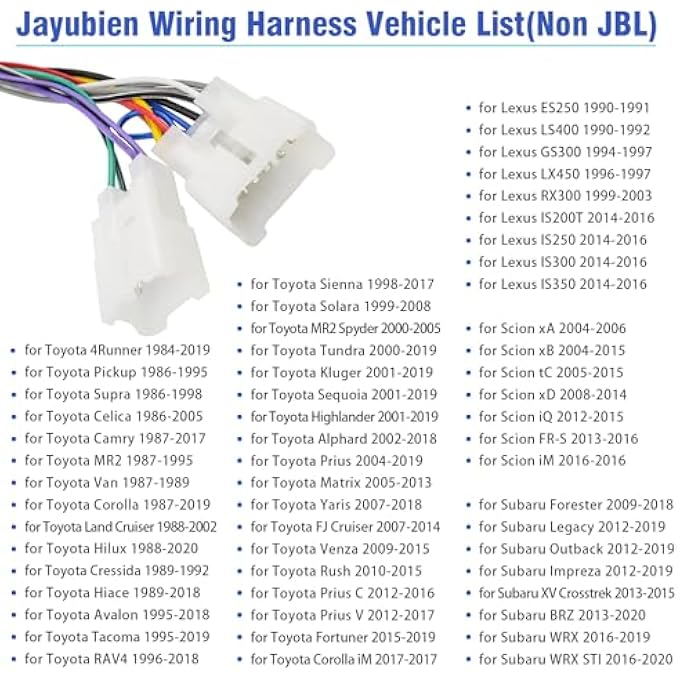 rayihni Iso Wiring Harness Compatible With Toyota Subaru Lexus Scion Car Radio Stereo Wire Harness Adapter Connector Plug - Image 3