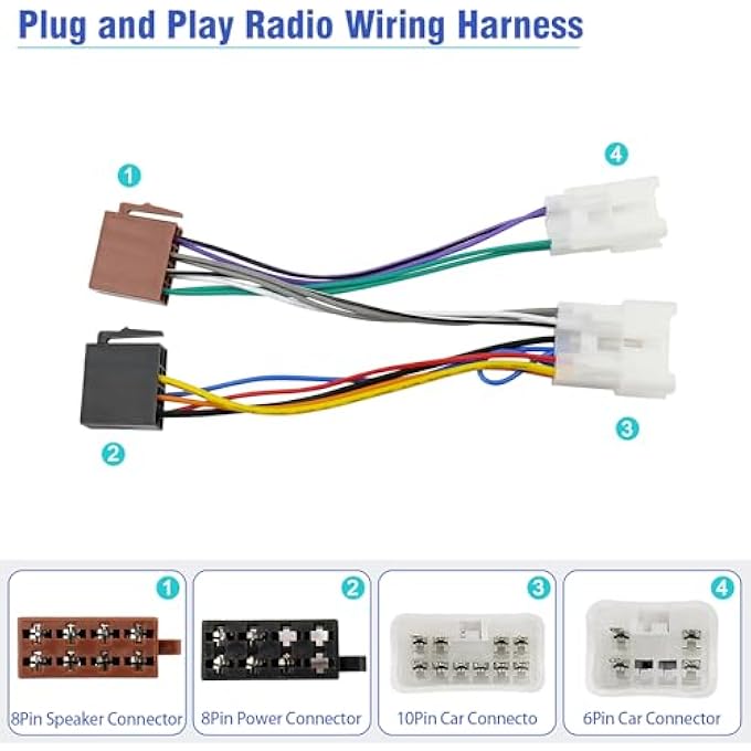 rayihni Iso Wiring Harness Compatible With Toyota Subaru Lexus Scion Car Radio Stereo Wire Harness Adapter Connector Plug - Image 5