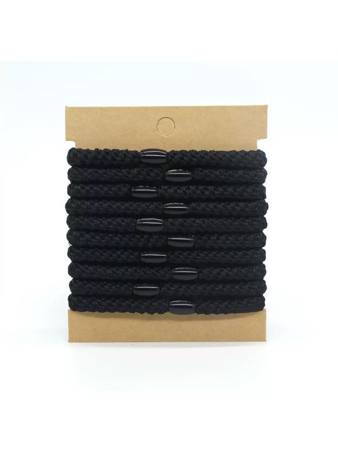 Black collection Super Stretch Hair Ties 10 Pcs Set - Image 1
