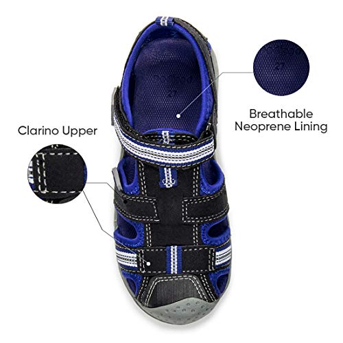 pediped Flex Sahara Sandal (Toddler/Little Kid),Black King/Blue,20 EU (5 M US Toddler) - Image 2