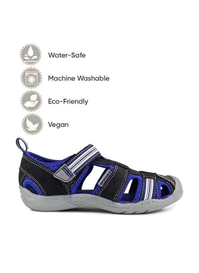 pediped Flex Sahara Sandal (Toddler/Little Kid),Black King/Blue,20 EU (5 M US Toddler) - Image 1