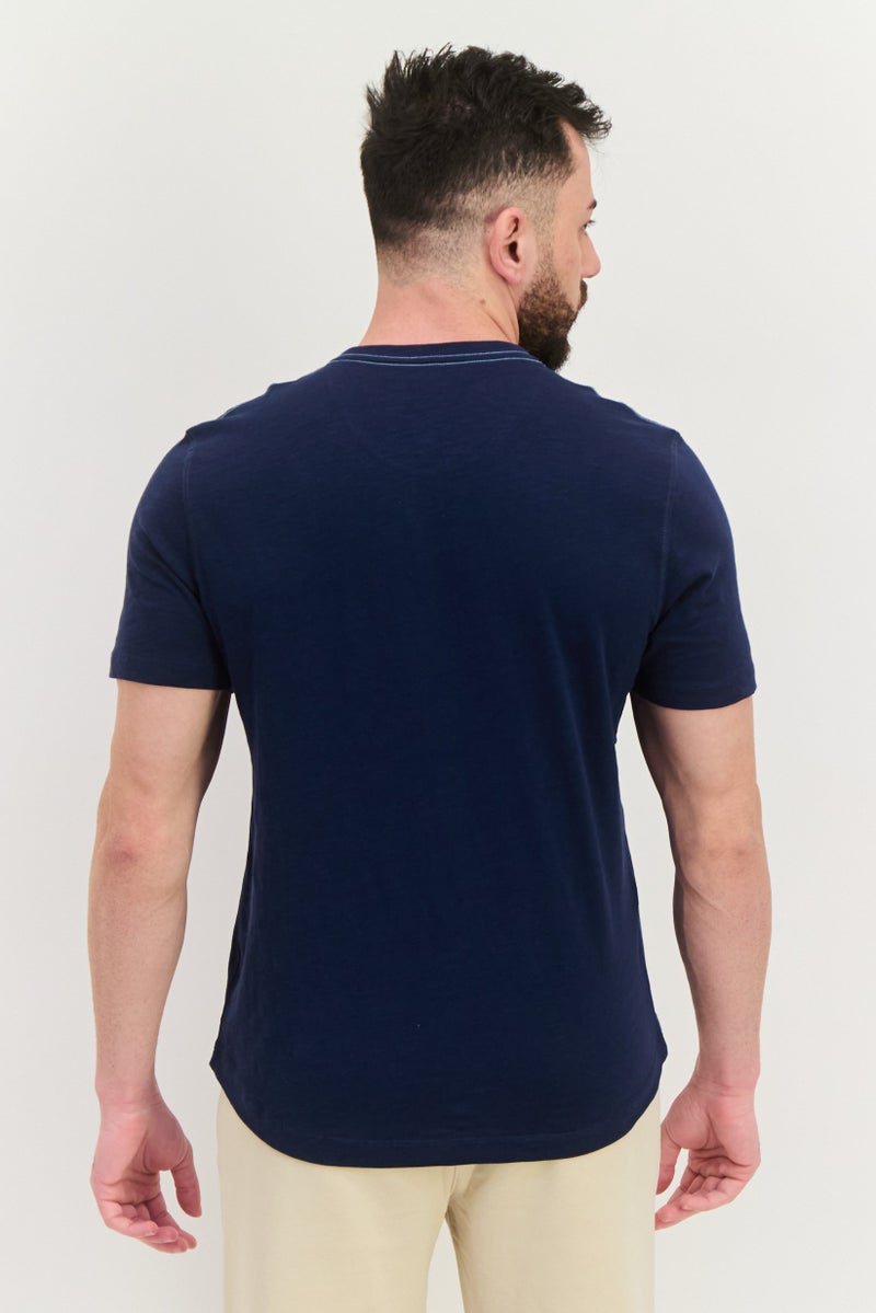 Project Essentials Men Sportwear Fit Short Sleeves Training T-Shirt, Navy - Image 3