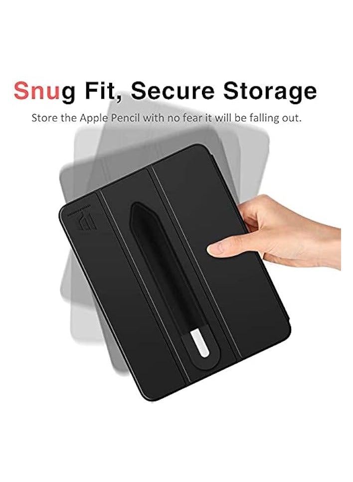 PROMASS Pencil Holder Sticker for Apple Pencil (1st and 2nd Gen), Elastic Pocket [Stylus Pens Protected and Safe] Pouch Adhesive Sleeve Attached to Case for Stylus Pens - Black  - Image 4
