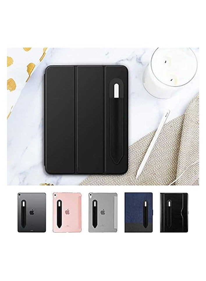 PROMASS Pencil Holder Sticker for Apple Pencil (1st and 2nd Gen), Elastic Pocket [Stylus Pens Protected and Safe] Pouch Adhesive Sleeve Attached to Case for Stylus Pens - Black  - Image 5