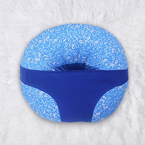 Kradyl Kroft 5in1 Baby Feeding Pillow with 100% Cotton Removable Cover | Breastfeeding Pillow | Nursing Pillow with Belt and Hoop (Einstein Blue) - Image 1