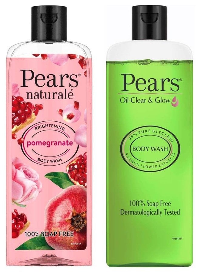 Pears Oil Clear And Glow Shower Gel, 250Ml & Naturale Brightening Pomegranate Bodywash, 250 Ml - Image 1