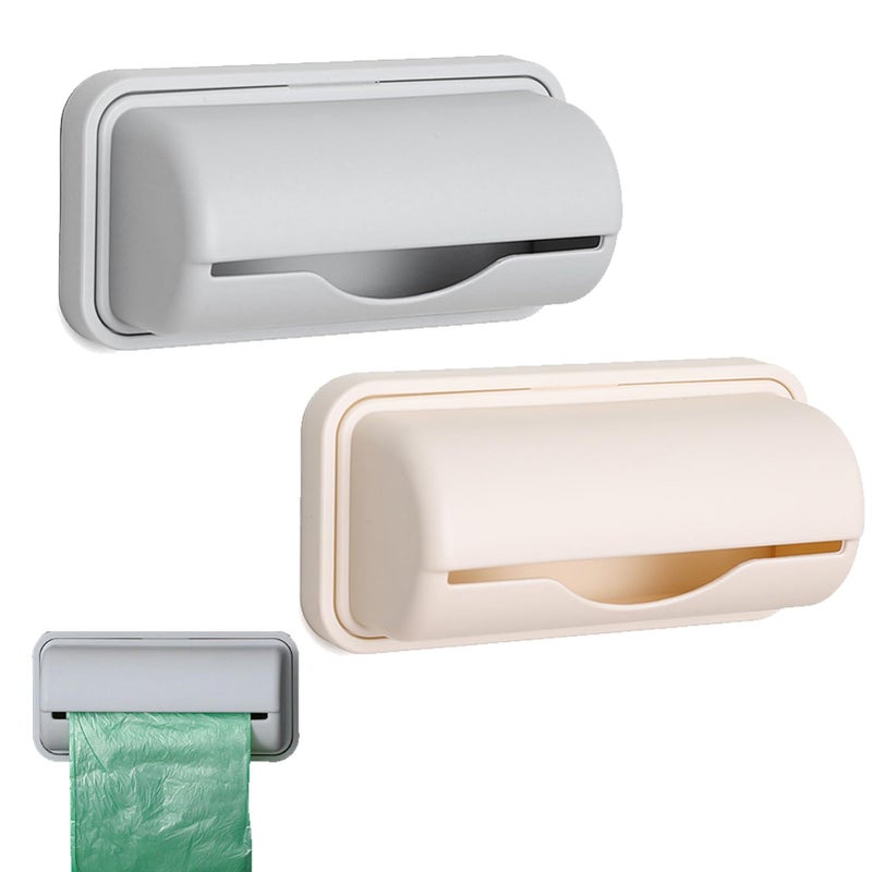 hinbkenla 2 Pcs Trash Bag Dispenser,Garbage Bag Dispenser For Inside Trash Can,Trash Can Liner Dispenser For Bottom Of Can, Wall Mount Garbage Bag Dispenser Kitchen Bathroom Toilet Storage Organization - Image 1