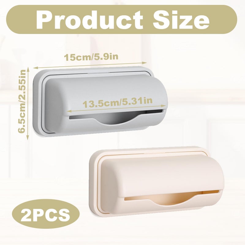 hinbkenla 2 Pcs Trash Bag Dispenser,Garbage Bag Dispenser For Inside Trash Can,Trash Can Liner Dispenser For Bottom Of Can, Wall Mount Garbage Bag Dispenser Kitchen Bathroom Toilet Storage Organization - Image 2