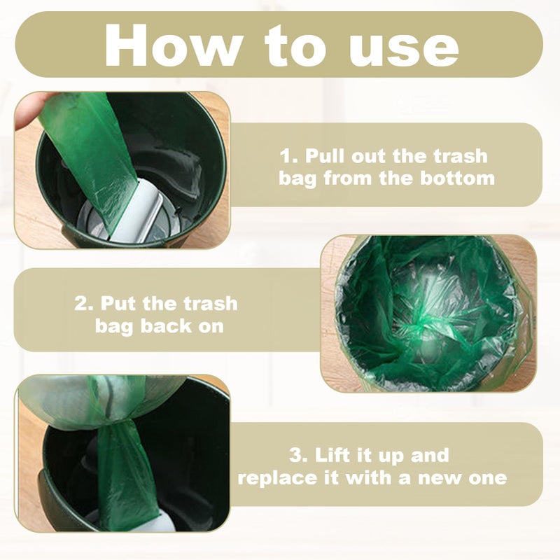 hinbkenla 2 Pcs Trash Bag Dispenser,Garbage Bag Dispenser For Inside Trash Can,Trash Can Liner Dispenser For Bottom Of Can, Wall Mount Garbage Bag Dispenser Kitchen Bathroom Toilet Storage Organization - Image 3