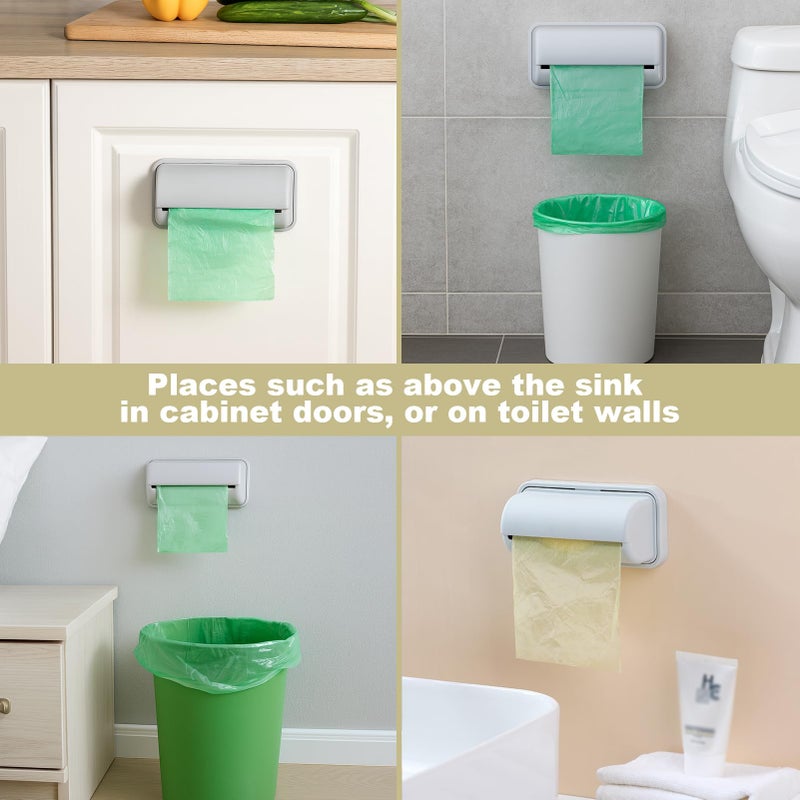 hinbkenla 2 Pcs Trash Bag Dispenser,Garbage Bag Dispenser For Inside Trash Can,Trash Can Liner Dispenser For Bottom Of Can, Wall Mount Garbage Bag Dispenser Kitchen Bathroom Toilet Storage Organization - Image 5
